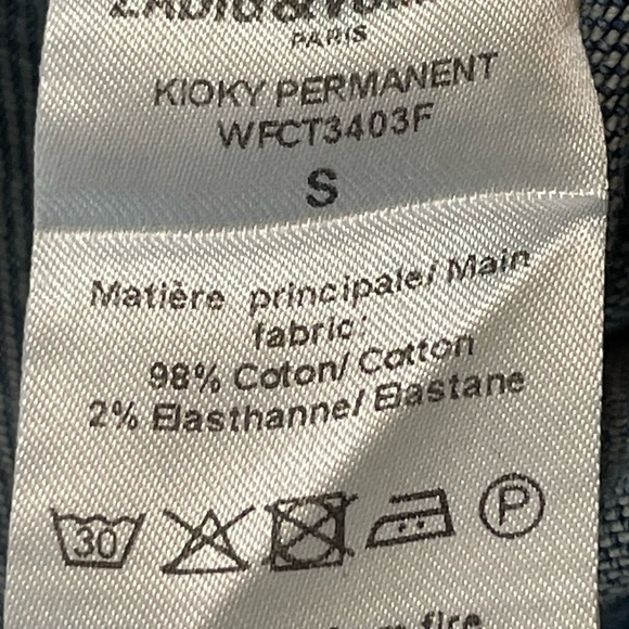 Zadig & Voltaire jacket denim “Kioky” sz small WFCT3403F - Picture 9 of 10